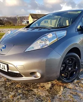 nissan leaf close up view