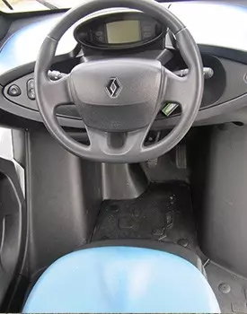 compact cabin of a renault twizy
